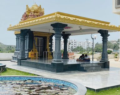 Beautiful Temple with a pool